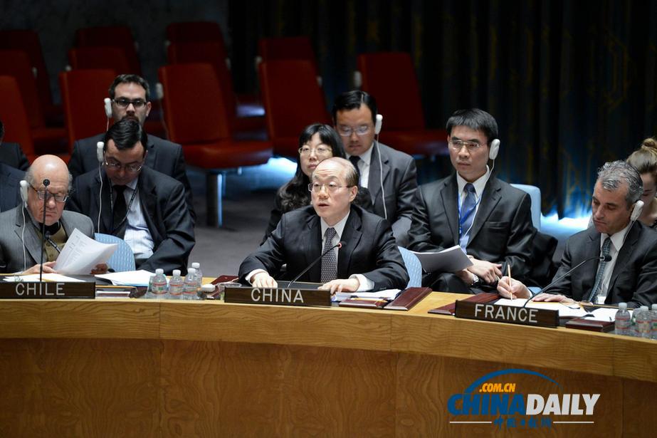 中國常駐聯(lián)合國代表劉結(jié)一在安理會揭批安倍參拜靖國神社