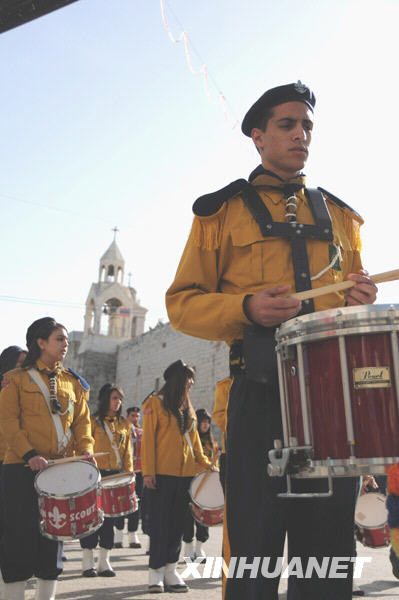 童子軍在伯利恒舉行圣誕游行