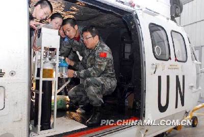 目擊中國赴黎維和二級醫院“天使空中營救”演習