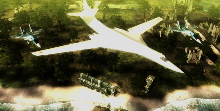 俄羅斯制作圖-160轟炸機核彈攻擊壯觀設想圖