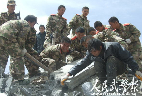 武警部隊多路趕赴青海地震災(zāi)區(qū)