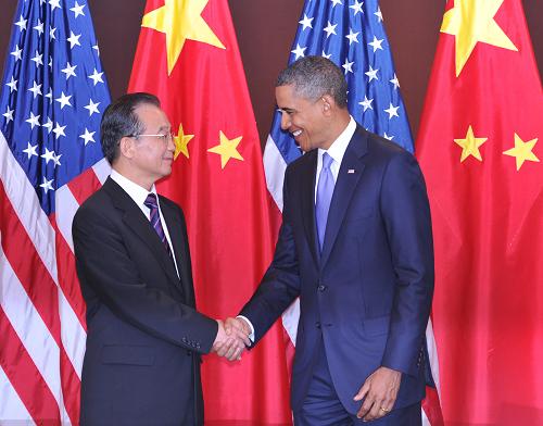 溫家寶會見奧巴馬稱可建立更緊密金融聯(lián)系