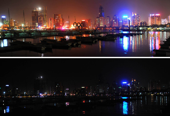 世界各地響應“地球一小時”活動