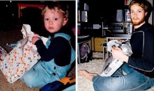 今昔對比“穿越”照:多年后愛依然濃、姿勢依然“銷魂”