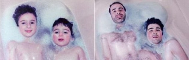 今昔對比“穿越”照:多年后愛依然濃、姿勢依然“銷魂”