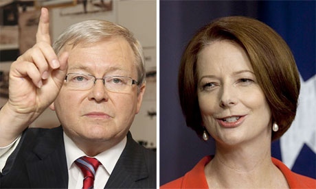 澳大利亞工黨進(jìn)行黨首投票 陸克文放棄挑戰(zhàn)吉拉德