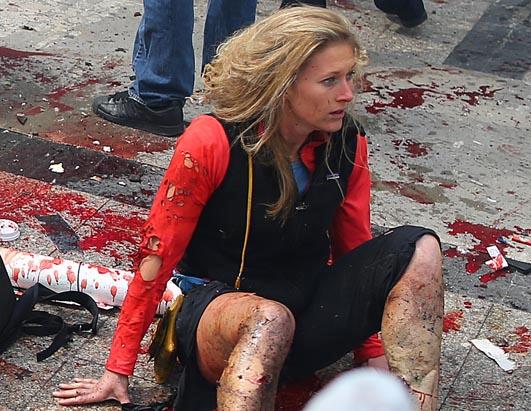 圖解波士頓馬拉松爆炸案 現場一片狼藉