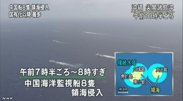 我海監(jiān)釣魚島執(zhí)法挫敗日右翼迫使其漁船駛離