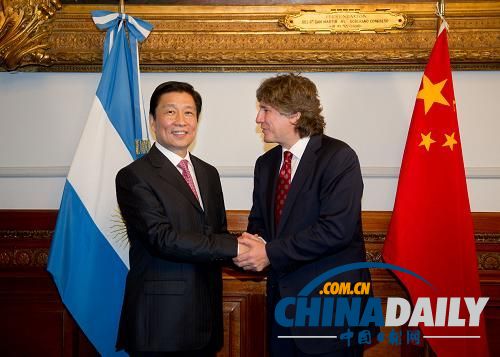 李源潮同阿根廷副總統兼參議長布杜舉行會談