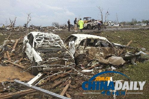 美國俄克拉荷馬市郊遭龍卷風重創 近百人死亡