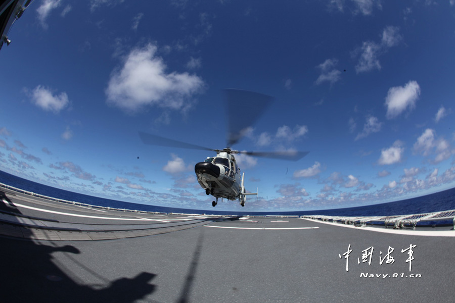 中國海軍西太平洋訓練：直升機引導超視距導彈攻擊