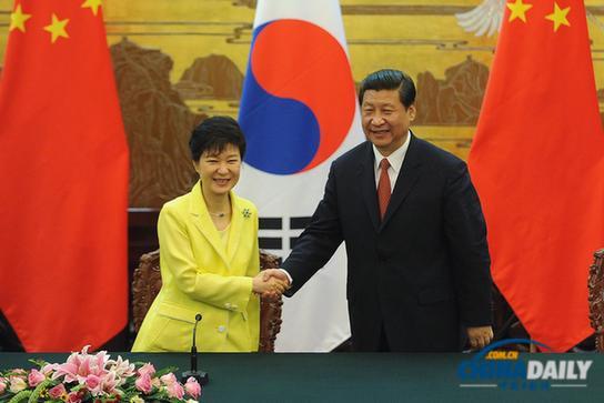 習(xí)近平同樸槿惠舉行會談 強(qiáng)調(diào)全面推進(jìn)中韓互利合作