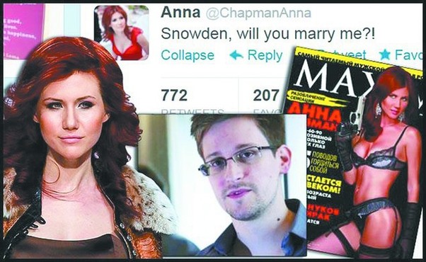 傳斯諾登與查普曼隔空示愛 俄回應(yīng)機場中轉(zhuǎn)區(qū)不能結(jié)婚