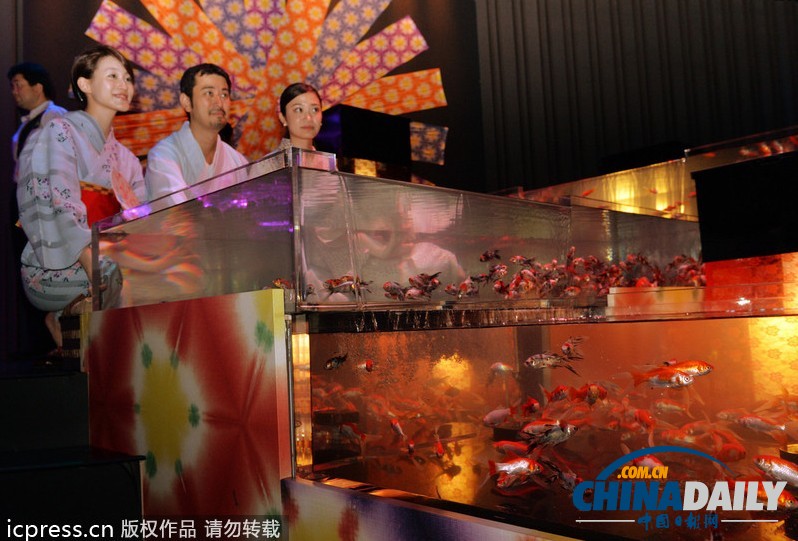 日本東京“藝術(shù)水族館”展覽開幕 展品精美別致