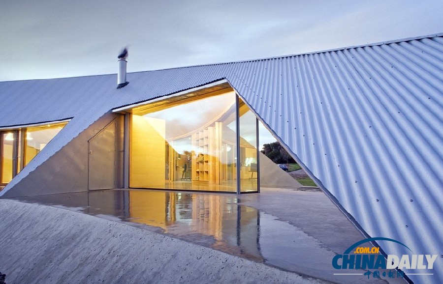 澳親自然別墅造型獨特 酷似隱形轟炸機（高清組圖）