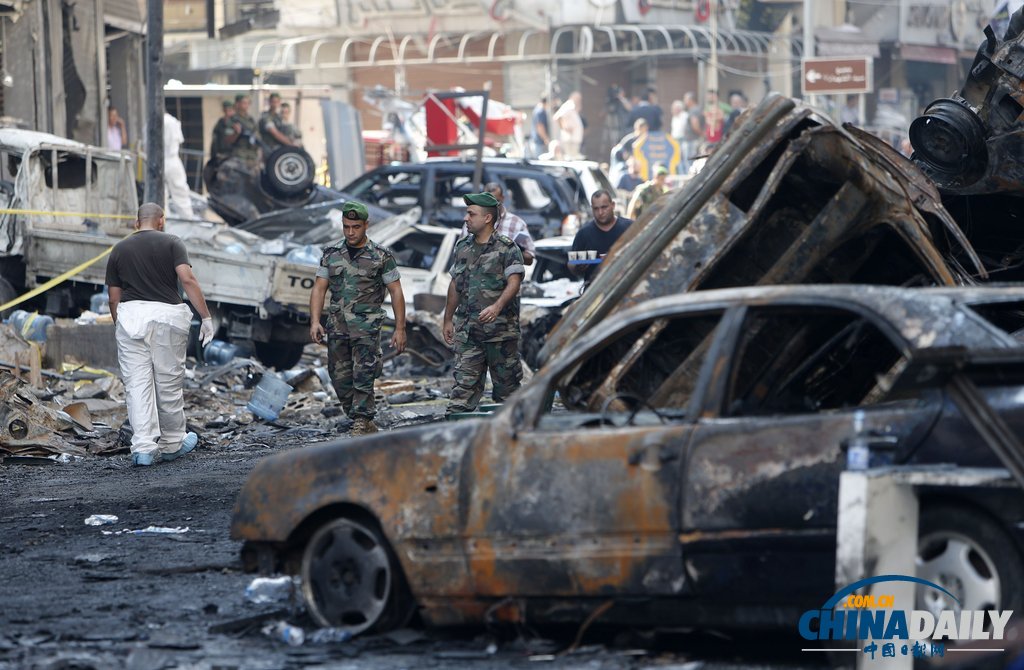 黎巴嫩政府調查爆炸現場 死傷300多人（高清組圖）
