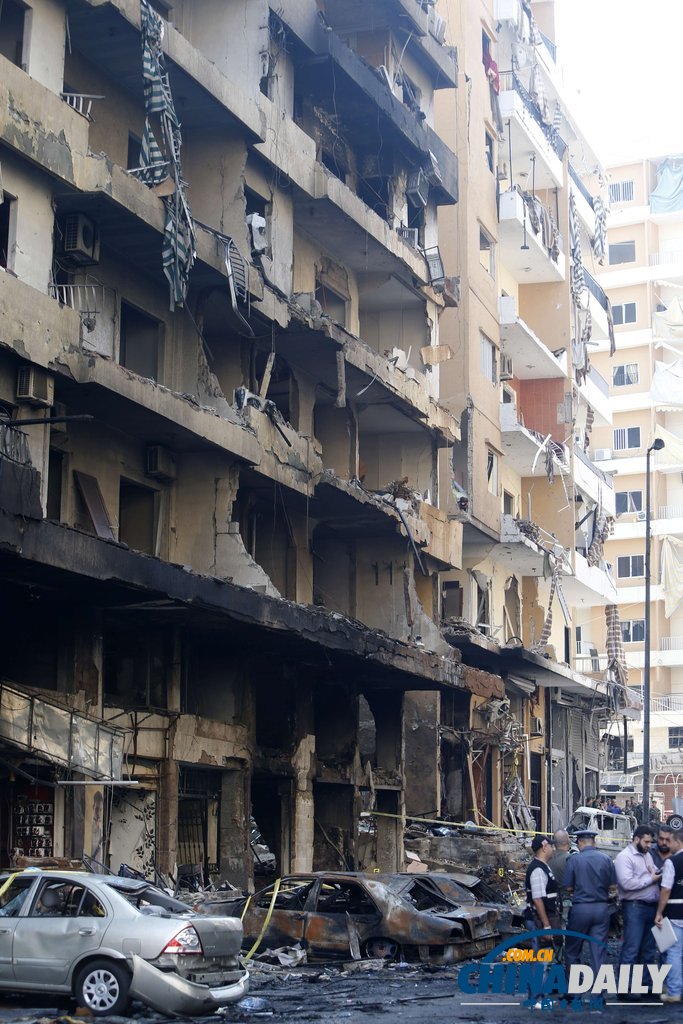 黎巴嫩政府調查爆炸現場 死傷300多人（高清組圖）