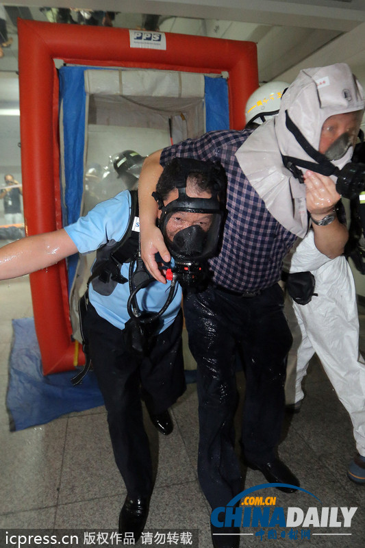 韓美舉行“乙支”軍演 首爾車站進行反恐演習（組圖）