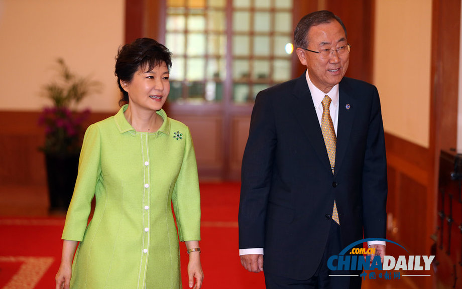 潘基文“回娘家” 與韓國總統(tǒng)樸槿惠舉行會談（高清組圖）