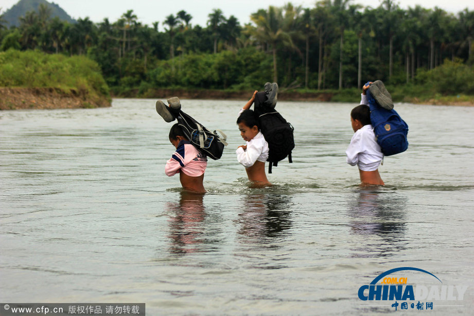 廢墟、馬路 上學之夢如此美好如此奢侈（組圖）