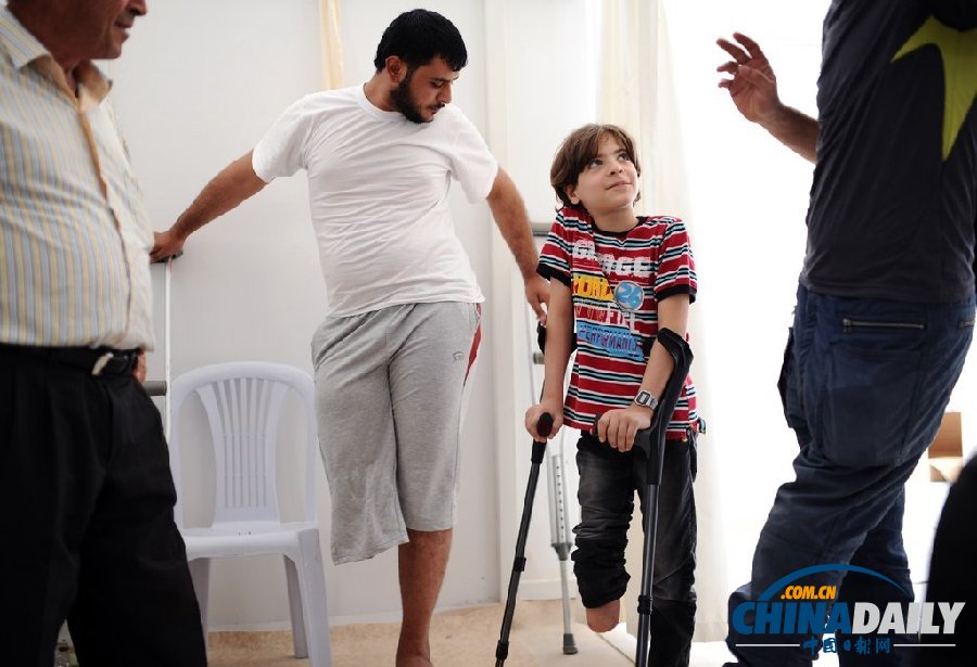 敘利亞內戰(zhàn)致殘人員在土耳其醫(yī)院接受康復治療（圖）