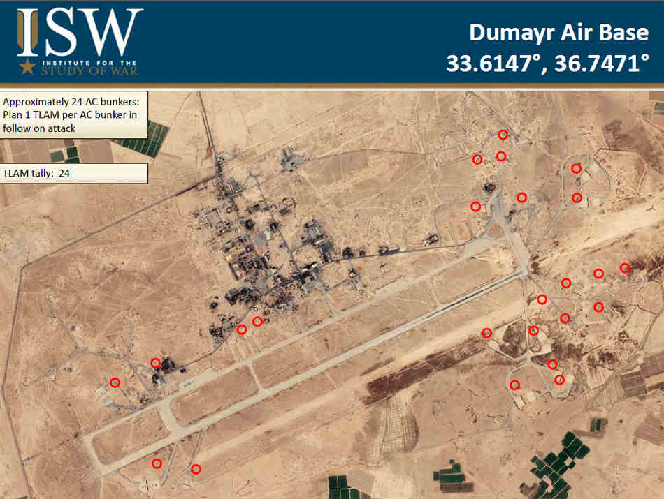 圖解：美至少需要300枚戰(zhàn)斧才能勉強碾碎敘利亞防空