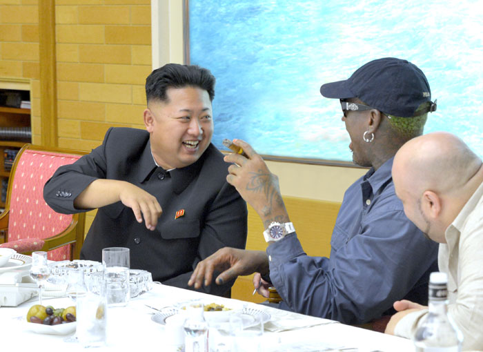 金正恩宴請美前籃球明星羅德曼 并邀其隨時(shí)訪朝