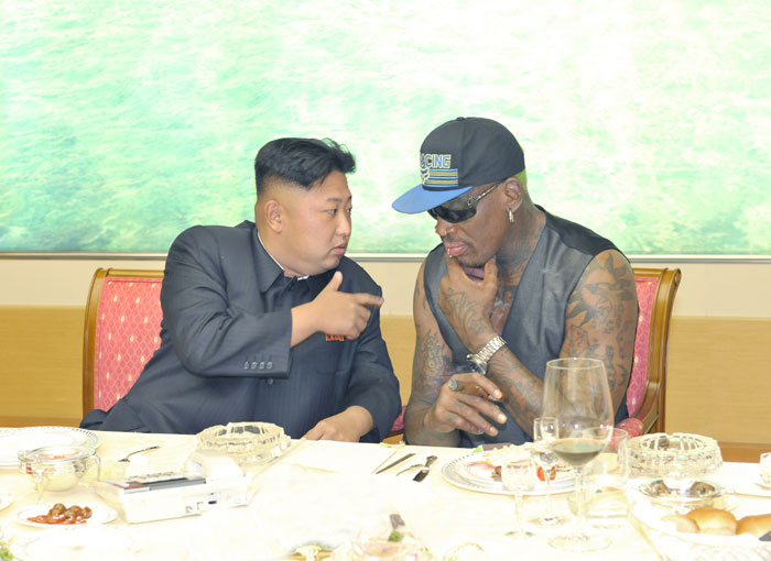 金正恩宴請美前籃球明星羅德曼 并邀其隨時訪朝