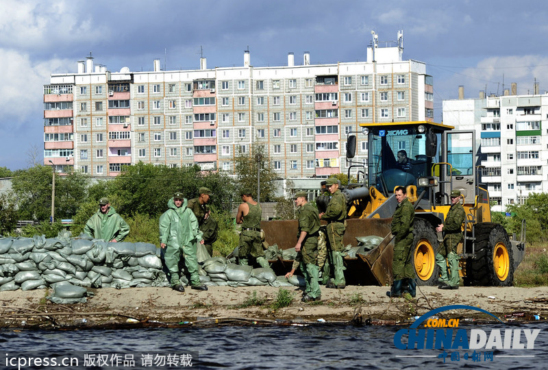 俄羅斯遠東地區洪水依舊肆虐 街道一片汪洋（圖）