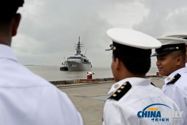 日本鹿島號訓練艦訪問緬甸 二戰(zhàn)之后尚屬首次（圖）
