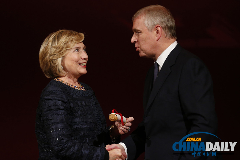 希拉里被授予英國皇家國際事務(wù)研究所獎（組圖）