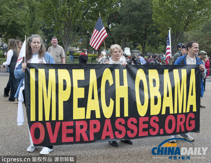 美國“百萬老兵大游行”抗議政府關門 佩林到場慰問（組圖）