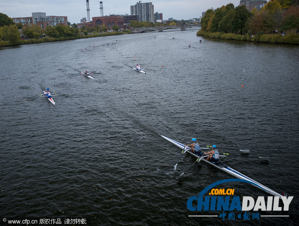 世界最大型劃船比賽在波士頓開幕 超9000人參賽（組圖）