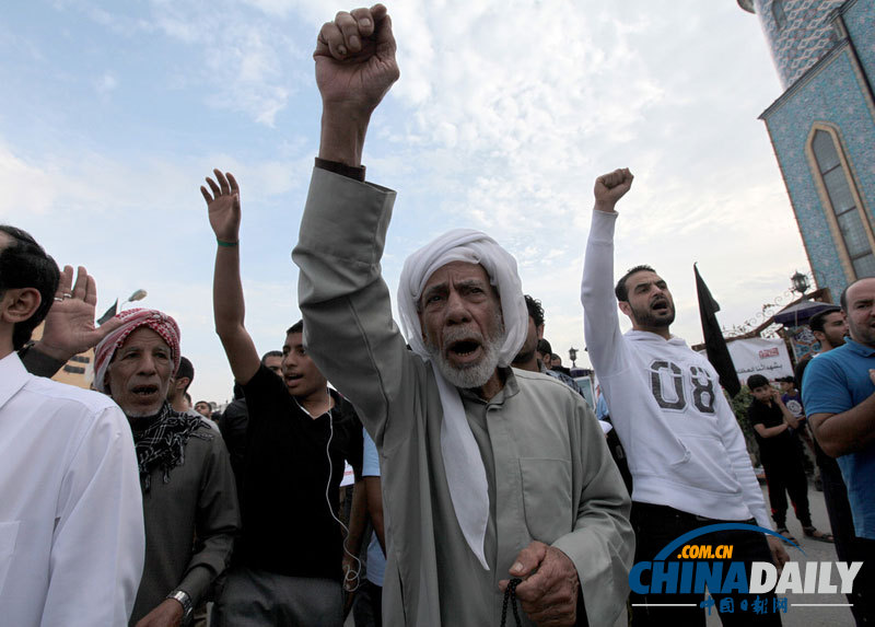 巴林民眾抗議警方槍擊青年 警方投催淚彈沖突激烈