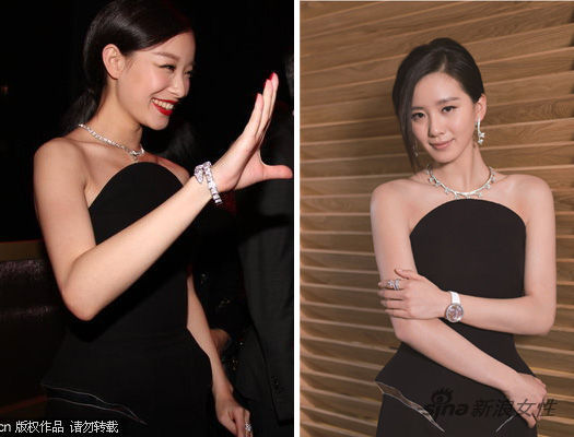 倪妮劉詩詩撞衫 小花旦PK優雅名媛范兒