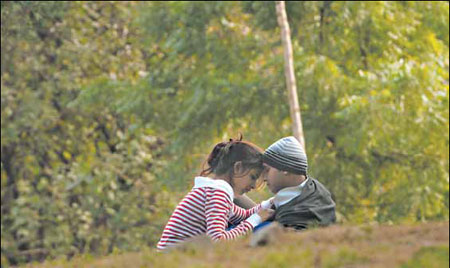 In India: affection, in public