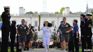 格林尼治啟動奧運火炬倫敦傳遞