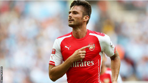 吉魯傷愈復出有望對陣曼聯