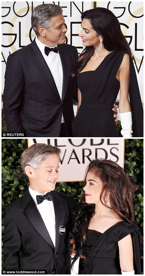 童版金球獎紅毯來了！小喬治·克魯尼夫婦萌翻
