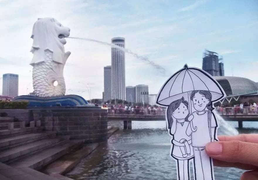 旅行時怎么秀恩愛更有新意？除了自拍還可以這么玩（組圖）