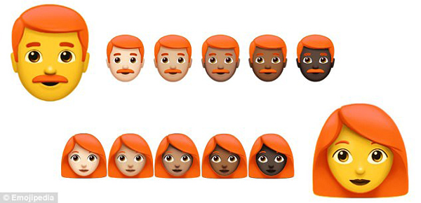 Emoji又出新表情了！光頭和紅發人士也將擁有專屬表情