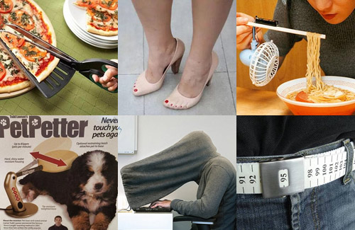 史上最爛發(fā)明:寵物愛撫器、扇子筷叉、美甲鞋(組圖)