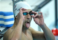 菲爾普斯蓄須“溜進”北京