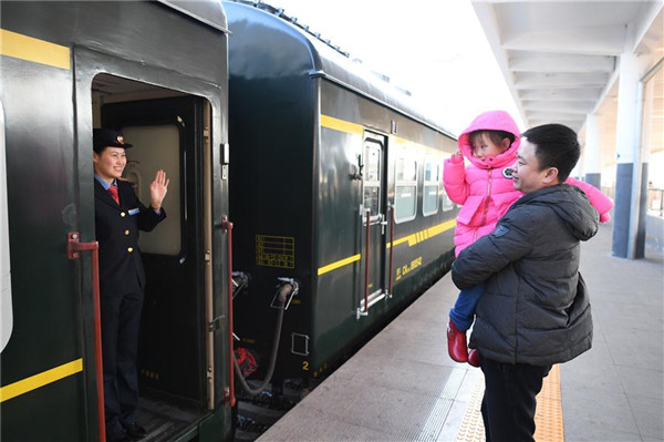 Family reunion dinner on the train