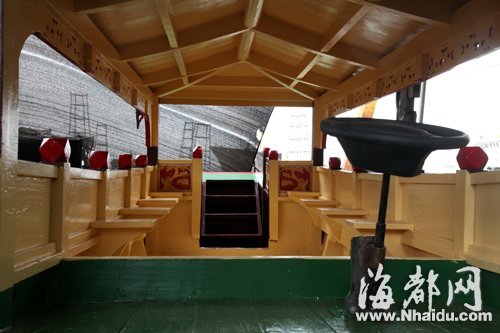 仿古福船國慶暢游白馬河　本月下旬下水調試(圖)