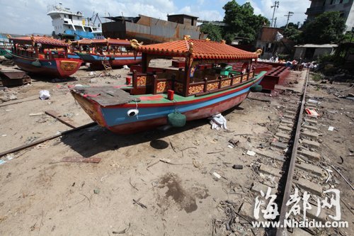 仿古福船國(guó)慶通航　日游福州白馬河30元每人(圖)