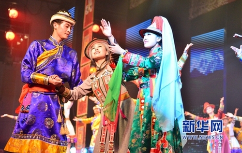 Yugur ethnic group's musical drama debuts in Lanzhou city