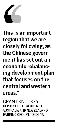 Australian banks advance to Central, Western regions