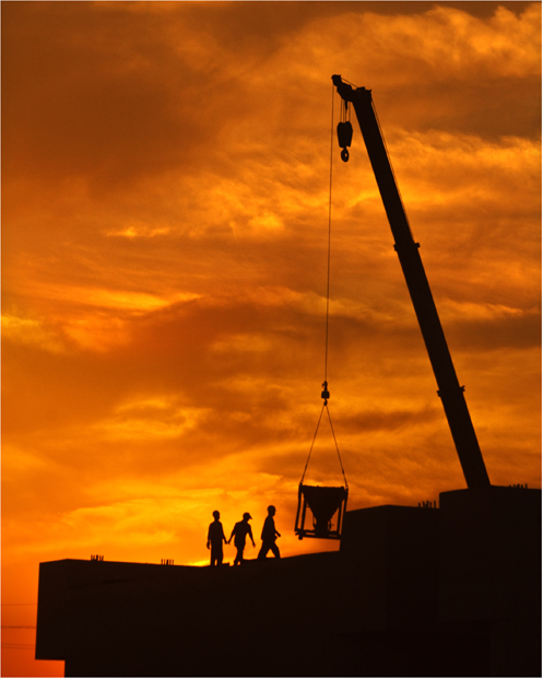 Great project at sunset