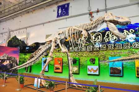 恐龍化石骨架現身青島濰坊周（圖）